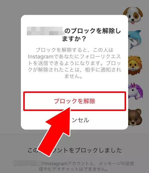 DM画面からブロック解除する|インスタでブロック解除方法!ブロ解はDMやweb版からもできます