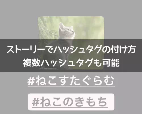 インスタストーリーでハッシュタグの付け方!複数ハッシュタグを付ける方法も解説