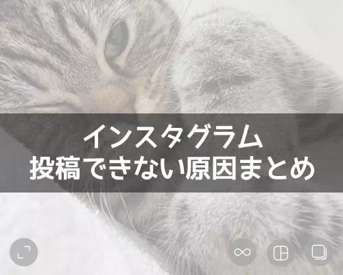 インスタで投稿できない原因と対処方法