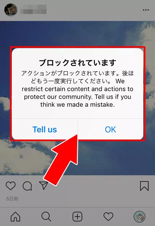 アカウント制限されている(アクションのブロック)|インスタでいいねできない原因と対処方法!web版や再ログインも試してみよう