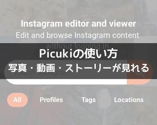 Picuki(ピクキ)の使い方!インスタにログインなしでストーリーも見れます