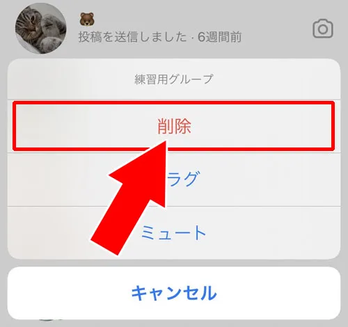 グループチャット自体を削除する｜インスタのDMでグループの作り方！メンバー追加や削除方法も解説します