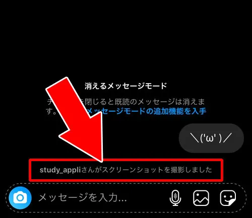 DMで消えるメッセージ画面をスクショすると通知される｜インスタのDMで消えるメッセージを送る方法！スクショで通知されるので注意です