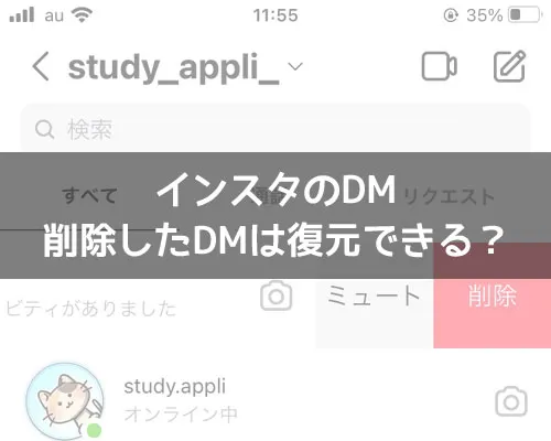 インスタで削除したDMは復元できる?データのダウンロードでも復元できません