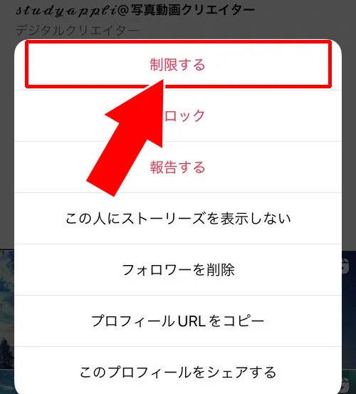 相手をアカウント制限する|インスタで『アクティビティがありました』の意味とは?アクセスがありましたも同じ意味です