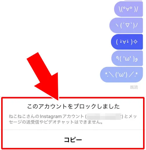 相手をブロックしている|インスタのDMで送信取り消しできない原因と対処方法