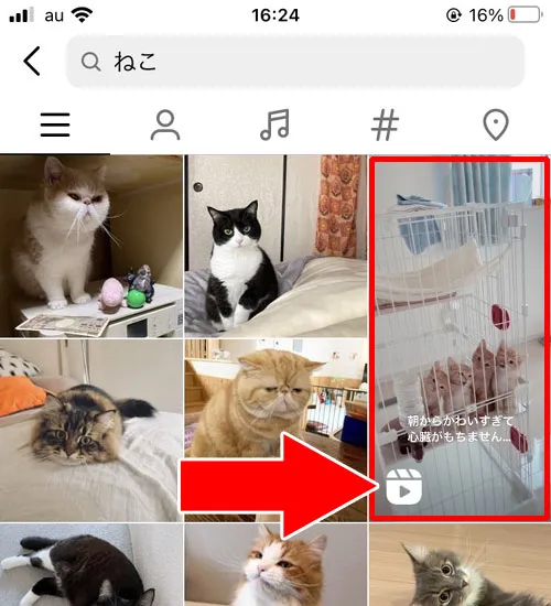キーワード検索のおすすめや検索結果 - リールが表示される場所(閲覧できる場所)|インスタグラムのリールとは?使い方や保存、音楽、アーカイブなどリール機能をまとめて解説