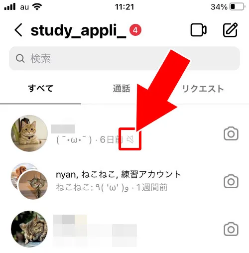 DM通知がミュート設定になっている｜インスタのDM通知がこない原因と対処方法