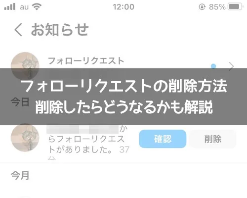インスタでフォローリクエストの削除方法!削除したらどうなるかも解説