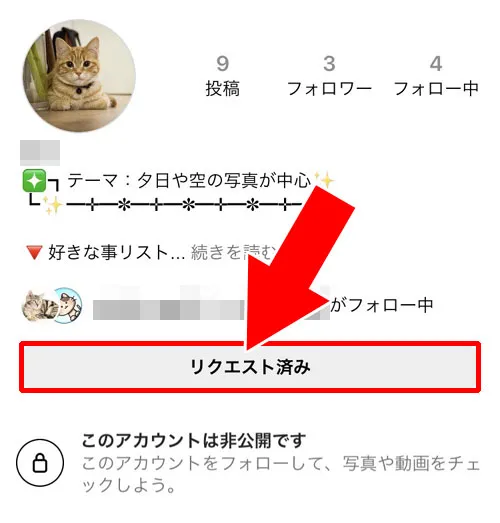 相手のプロフィール画面から確認する|インスタでフォローリクエストした人を確認する方法!iphoneでも確認できます