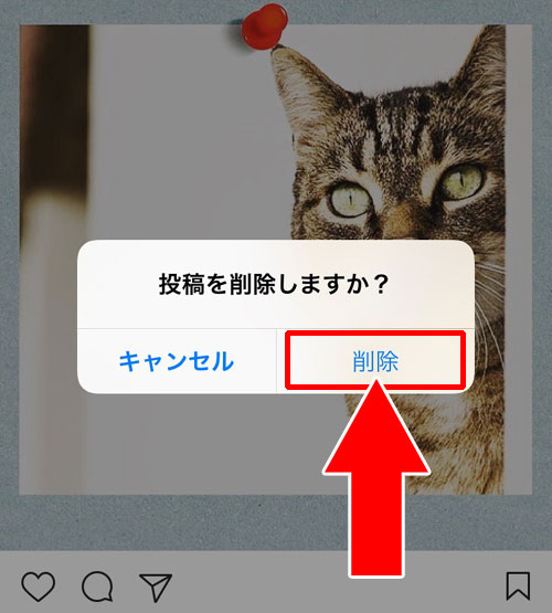 インスタで投稿した写真や動画の削除方法